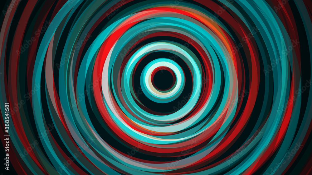 Abstract vibrant orange cyan circle lines concept background Abstract vibrant orange cyan circle lines concept background