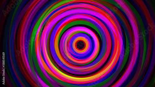Abstract vibrant background concept with intersecting colorful circle lines