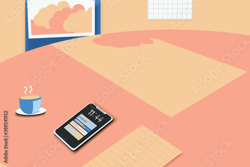 Abstract mobile technology chillout. Life in my house. smooth and relax colors. design esp10.