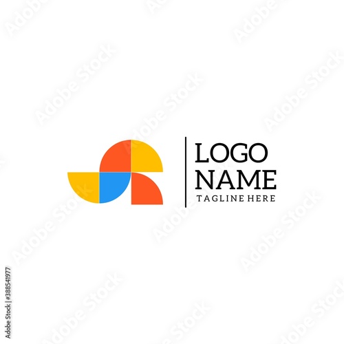 Vector illustration of abstract logo. Logo combination of S and R letters, isolated on white background. Creative logos. Suitable for business brand logos, etc.