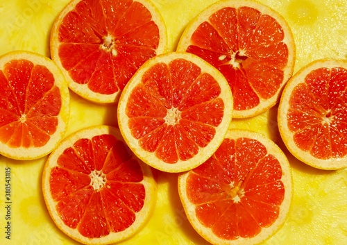 background of citrus fruits  grapefruit and pineapple 