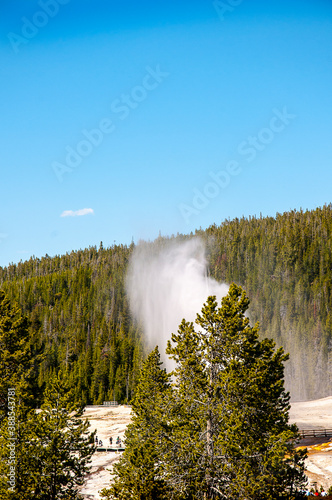 The active Geysers and geothermal pools of Yellowstone National Park. Yellowstone was the world's first National Park. The caldera is considered an active volcano.Half of the world's geothermal featur photo