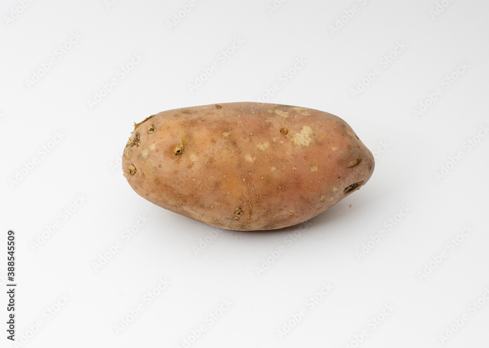 Single organic potato isolated on white background Single organic potato isolated on white background