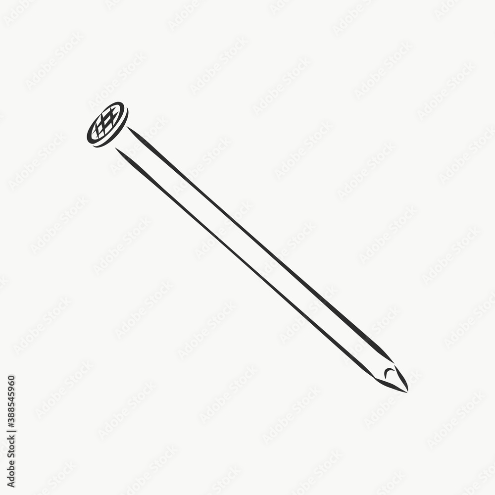 Hand drawn nail heads vector sketch. Doodle drawing. Vector sketch house remodel tool. nail vector sketch illustration Hand drawn nail heads vector sketch. Doodle drawing. Vector sketch house remodel tool. nail vector sketch illustration