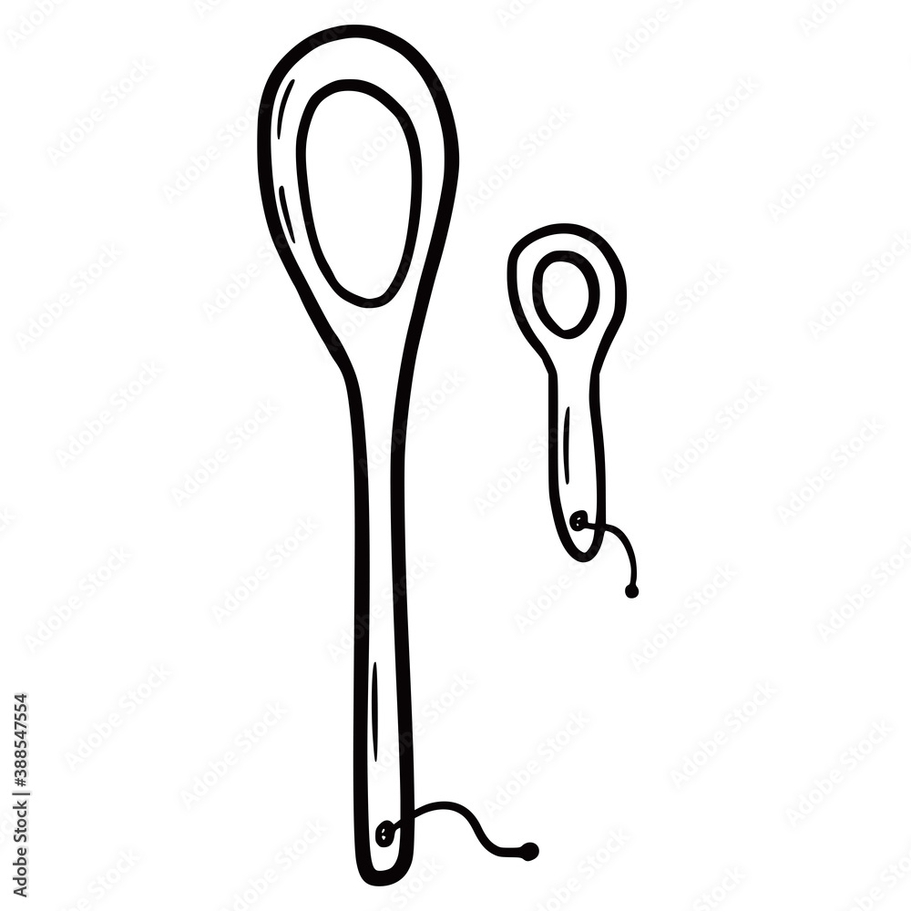 Hand drawn vector isolated measure spoons icon. Black outline illustration of spoons. Witchcraft aesthetic tools. Hand drawn vector isolated measure spoons icon. Black outline illustration of spoons. Witchcraft aesthetic tools.