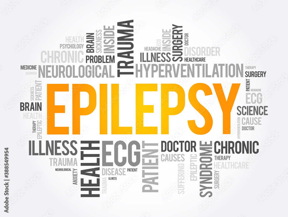 Fototapeta premium Epilepsy word cloud collage, health concept background