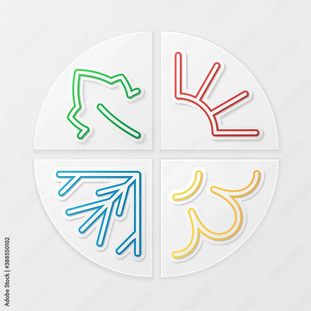 Fototapeta premium Symbols of seasons