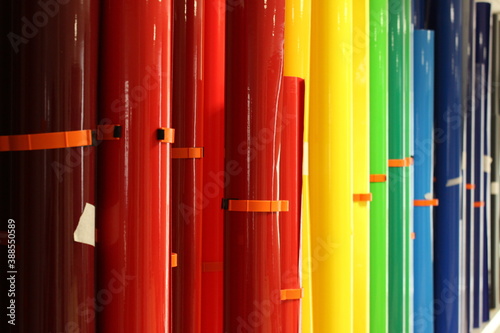 Colorful film rolls adhesive film in different colors