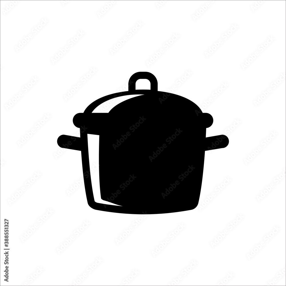cooking pan, steam pot, icon, vector design trendy