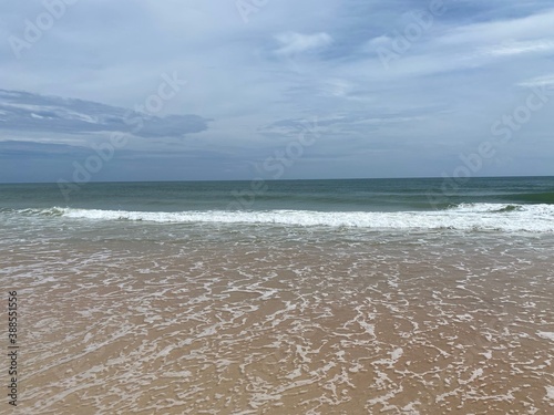 Gentle waves crashing on the shore