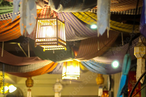 Lantern light in a market  photo