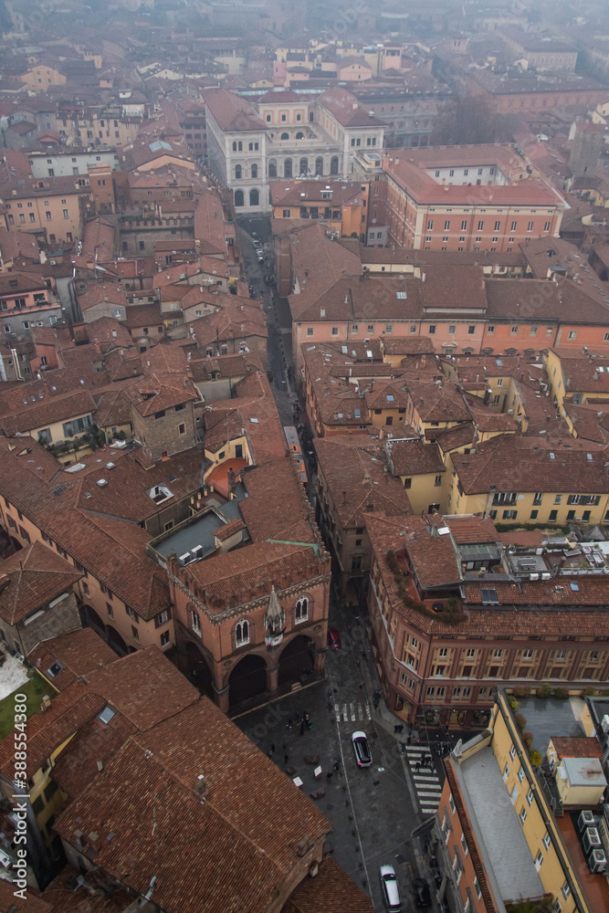 Fototapeta premium Aerial view of Bologna's roof skyline