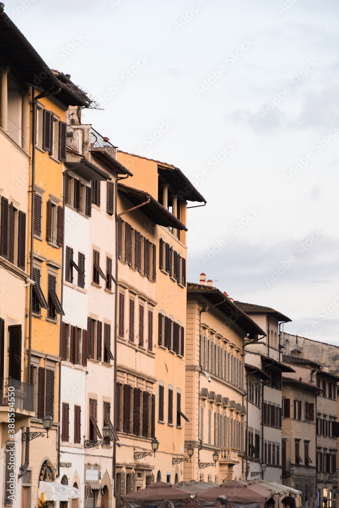 House facades in a Florence's square