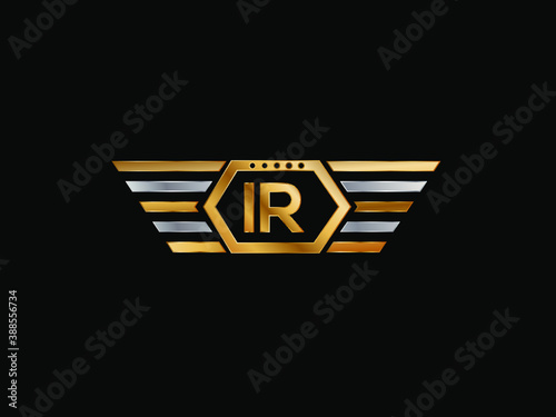 IR Letter Initial with Royal Template.
elegant with wing logo vector,
Creative Lettering Logo Vector Illustration.
