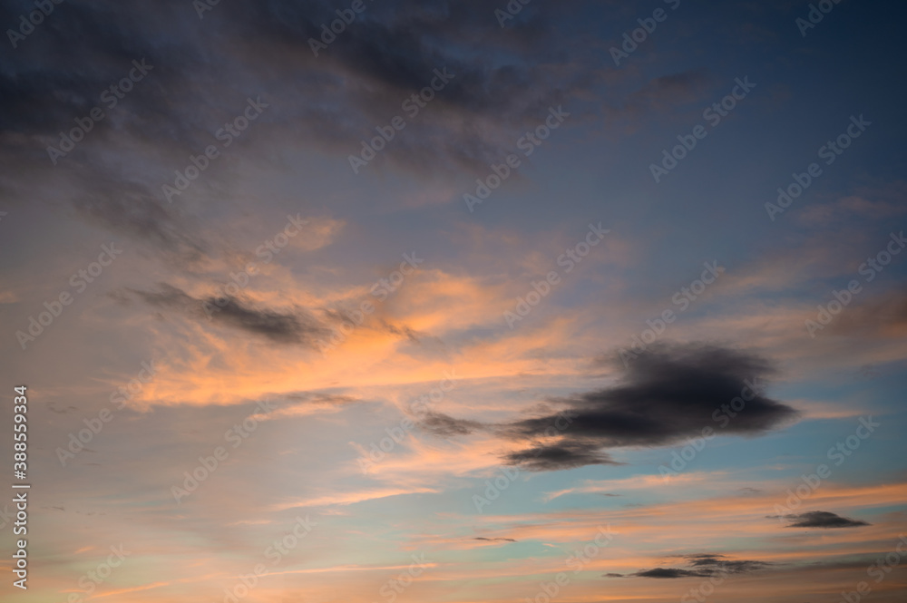 Beautiful colorful sky with clouds at sunset Beautiful colorful sky with clouds at sunset