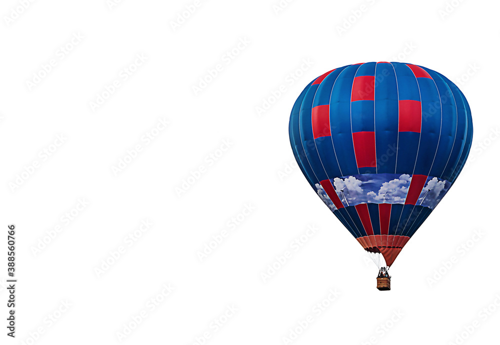 Fototapeta premium Hot air balloon isolated on white background
