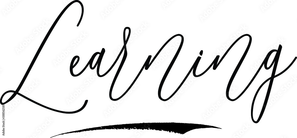 Learning Calligraphy Black Color Text On White Background