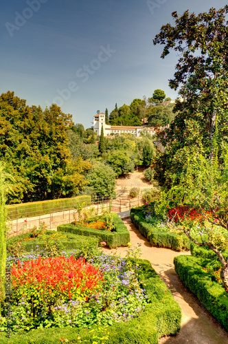 Alhambra Gardens  Granada  HDR Image