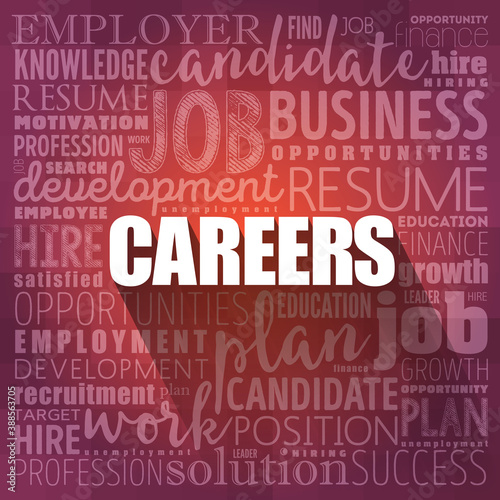 CAREERS word cloud collage, business concept background