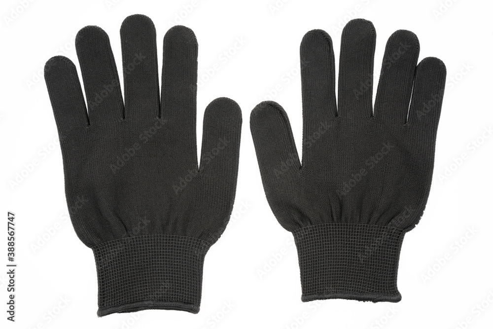 Obraz premium black gloves isolated on white