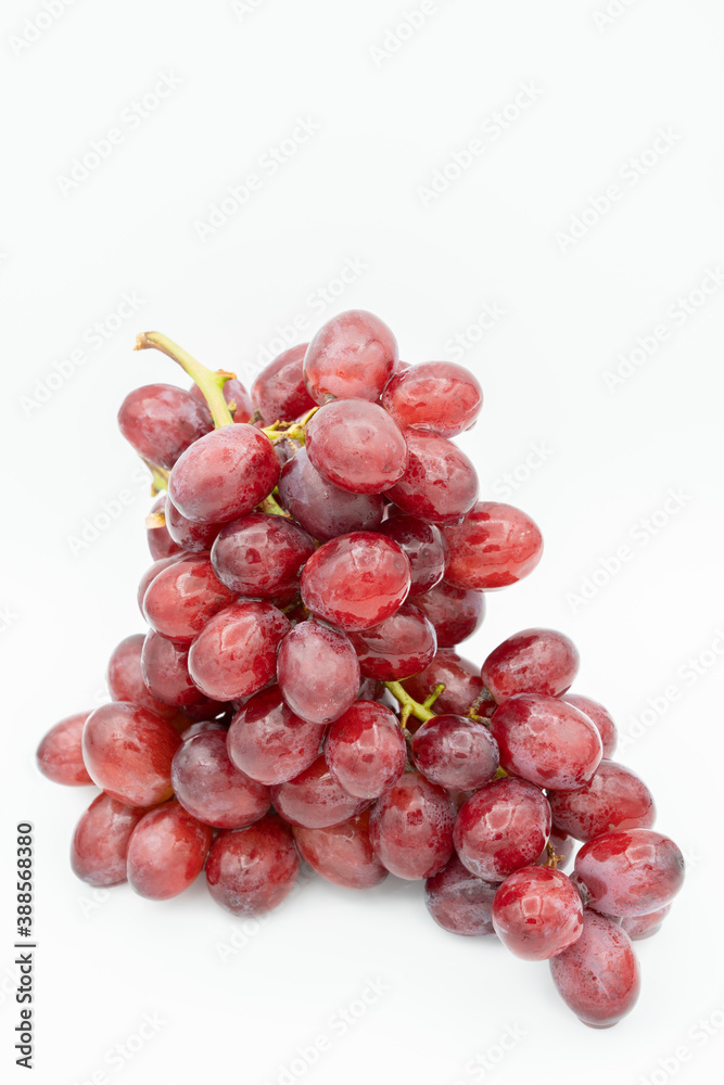 red grapes isolated on white red grapes isolated on white