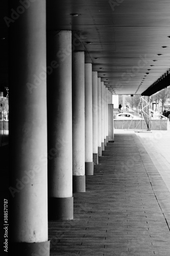 corridor with columns