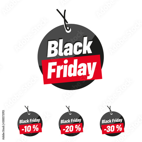 black friday logo etiquette ronde 