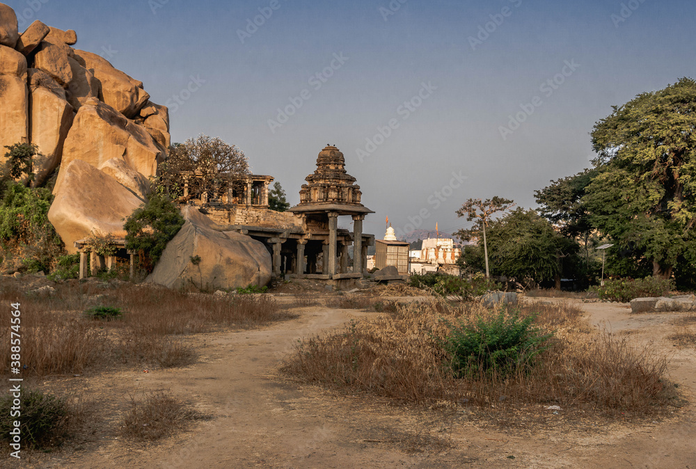ruins of Vijayanagar, the former capital of the Vijayanagar Empire, in Hampi ruins of Vijayanagar, the former capital of the Vijayanagar Empire, in Hampi