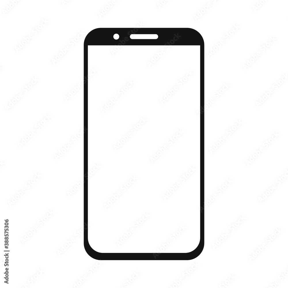 Mobile icon black vector sign. Smartphone sign online trendy vector template. Mobile icon black vector sign. Smartphone sign online trendy vector template.