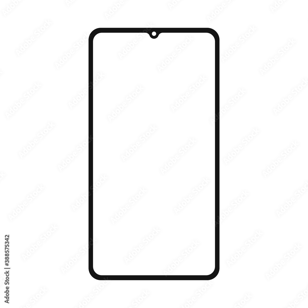 Mobile icon black vector sign. Smartphone sign online trendy vector template. Mobile icon black vector sign. Smartphone sign online trendy vector template.