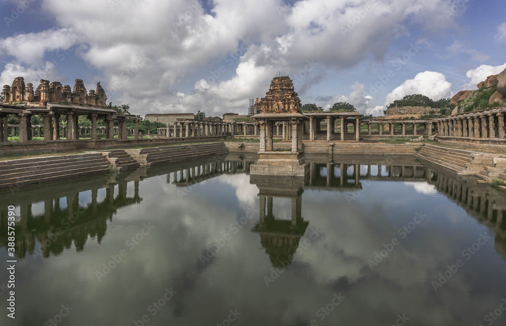 ruins of Vijayanagar, the former capital of the Vijayanagar Empire, in Hampi ruins of Vijayanagar, the former capital of the Vijayanagar Empire, in Hampi