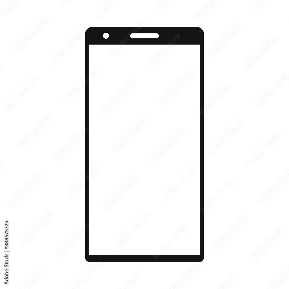 Mobile icon black vector sign. Smartphone sign online trendy vector template. Mobile icon black vector sign. Smartphone sign online trendy vector template.