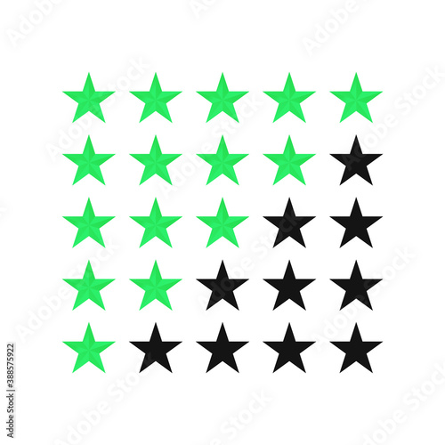 Five star rating customer review icon vector illustration