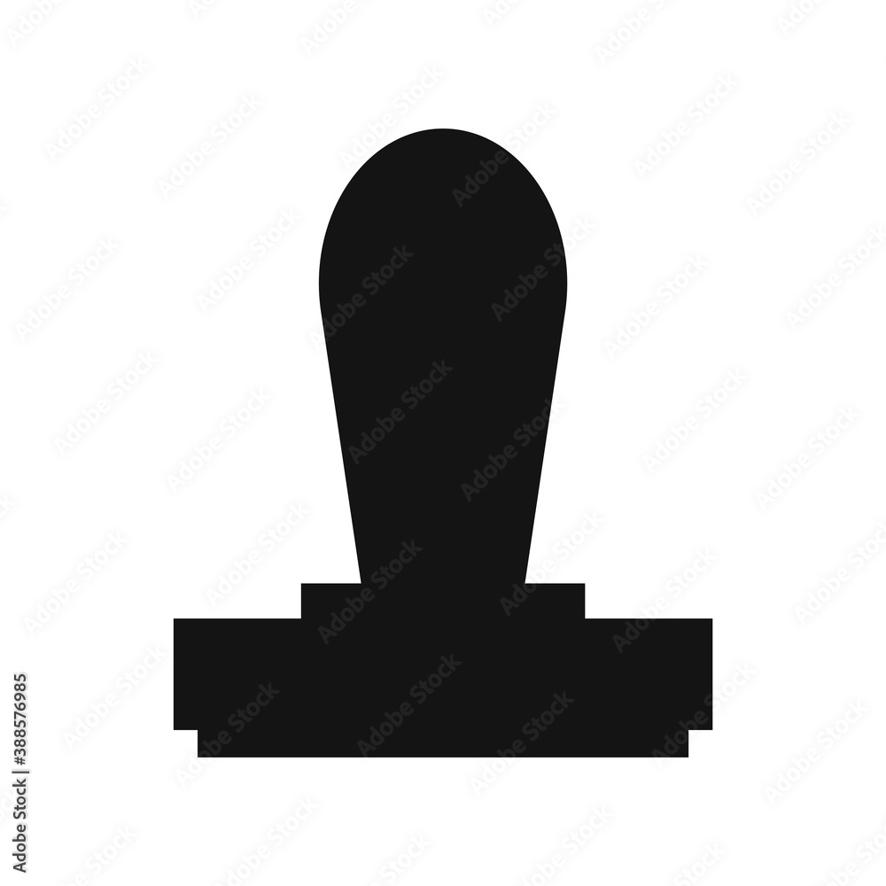 Stamp icon trendy black isolated vector illustration. Stamp icon trendy black isolated vector illustration.