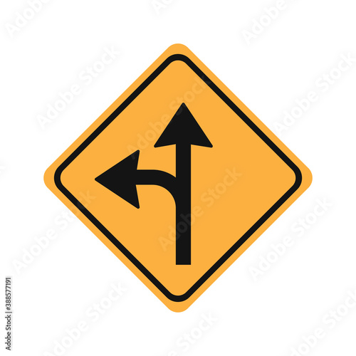 Turn left or proceed straight glyph icon road sign vector illustration in white background. Turn left or proceed straight icon sign Free Download Turn left or proceed straight glyph icon road sign vector illustration in white background. Turn left or proceed straight icon sign - GFXLoad