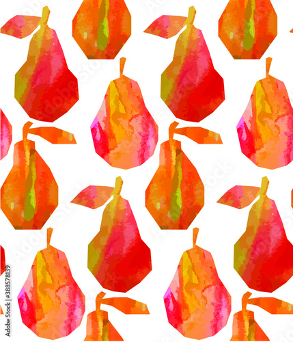 pear seamless pattern. abstract watercolour hand drawn	
