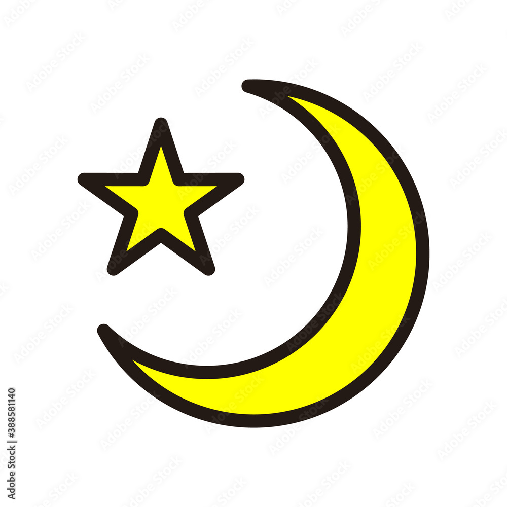 moon icon isolated on white background from space collection. moon icon isolated on white background from space collection.