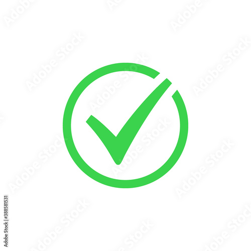 Green check mark icon vector design