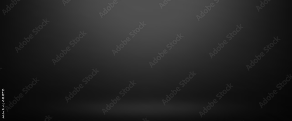Empty black color studio room background, can use for background and product display Empty black color studio room background, can use for background and product display