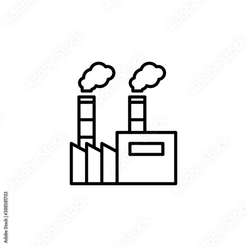 Factory building icon vector illustration