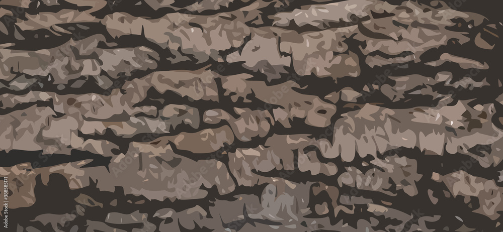 Obraz premium Abstract brown background that resembles the texture of wood bark. Vector illustration.
