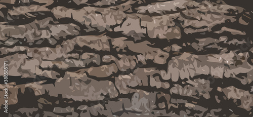 Abstract brown background that resembles the texture of wood bark. Vector illustration.