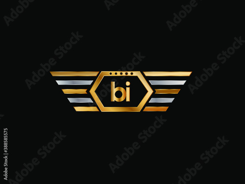 BI Letter Initial with Royal Template.
elegant with wing logo vector,
Creative Lettering Logo Vector Illustration.