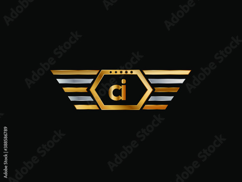 CI Letter Initial with Royal Template.
elegant with wing logo vector,
Creative Lettering Logo Vector Illustration.
