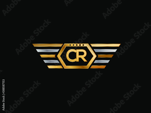 CR Letter Initial with Royal Template.
elegant with wing logo vector,
Creative Lettering Logo Vector Illustration.