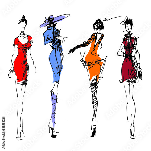 Cool look. Fashion. Fashion show. Glamor