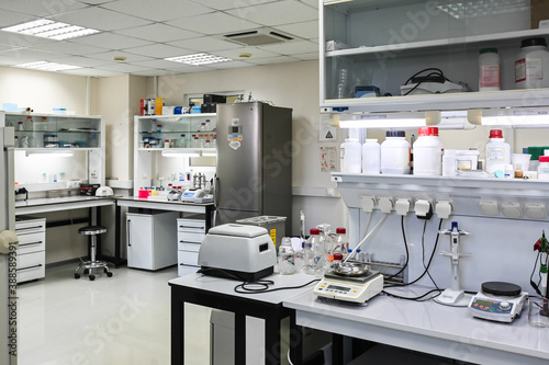 Interior of a modern laboratory.
