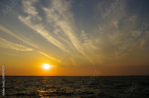 岸和田沖の夕陽