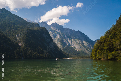 Konigssee lake, famous touristic popular destination in Bavarian Alps, south of Germany, Europe