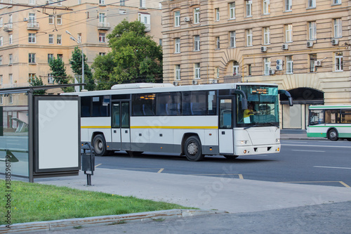 Buses Move on City Street